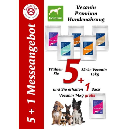 Sparpaket 5+1 Vecanin Huhn & Kartoffel 25/16 - 14 kg